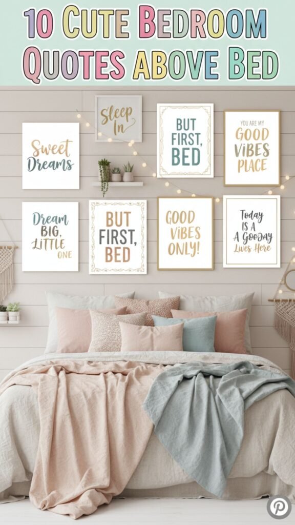 1. 10 Cute Bedroom Quotes Above Bed for a Personal Touch