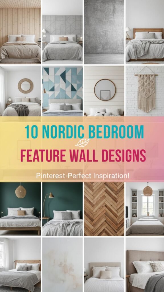 1. 10 Nordic Bedroom Feature Wall Designs That Embrace Simplicity
