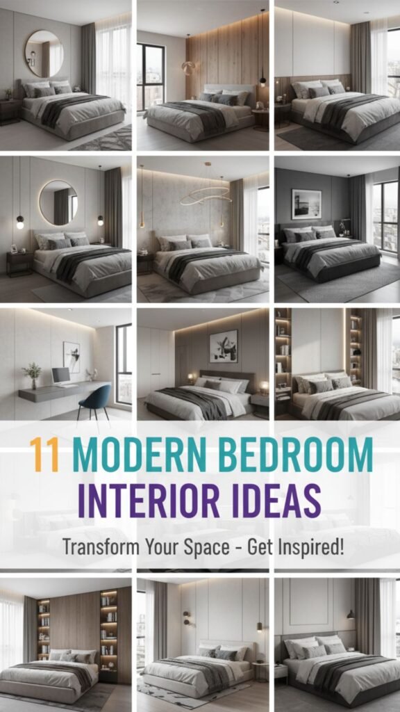 1. 11 Modern Bedroom Interior Ideas for a Sleek Look
