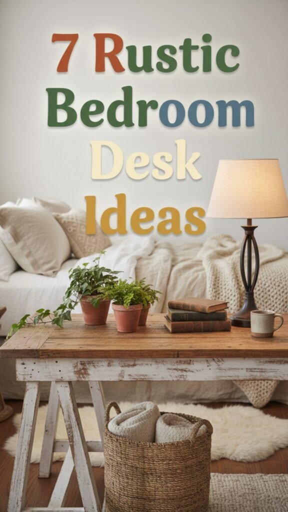 1. 7 Rustic Bedroom Desk Ideas for a Warm, Lived-In Vibe