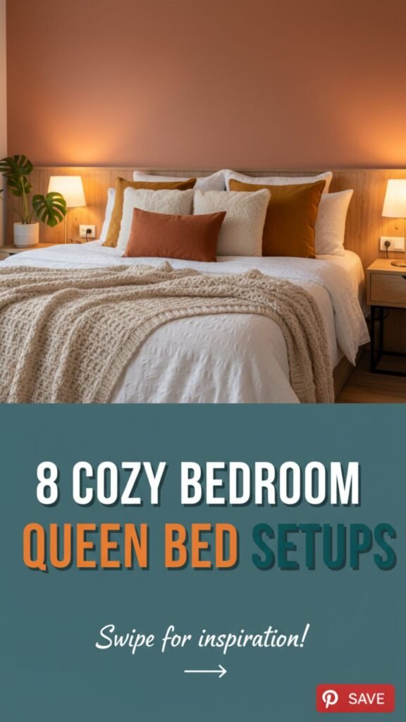 1. 8 Cozy Bedroom Queen Bed Setups for Better Sleep