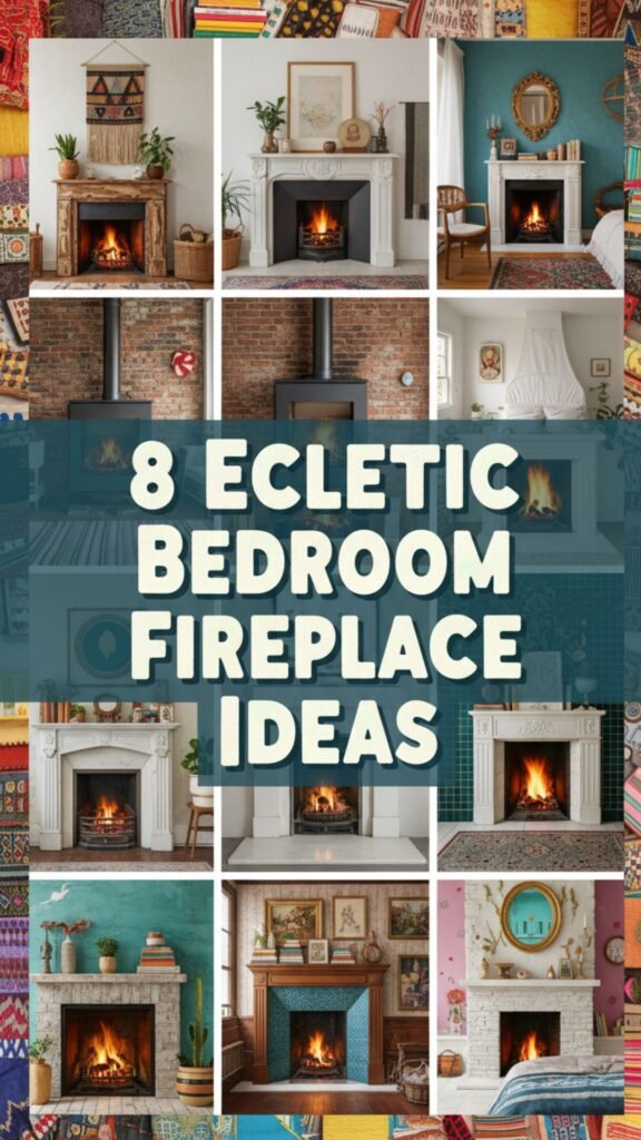 1. 8 Eclectic Bedroom Fireplace Ideas for a Unique and Artistic Touch