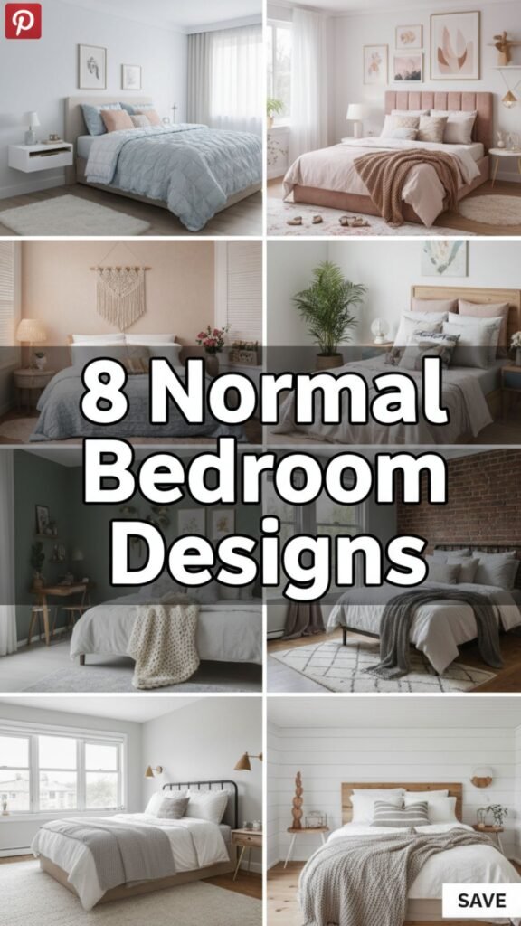 1. 8 Normal Bedroom Designs That Feel Cozy & Practical