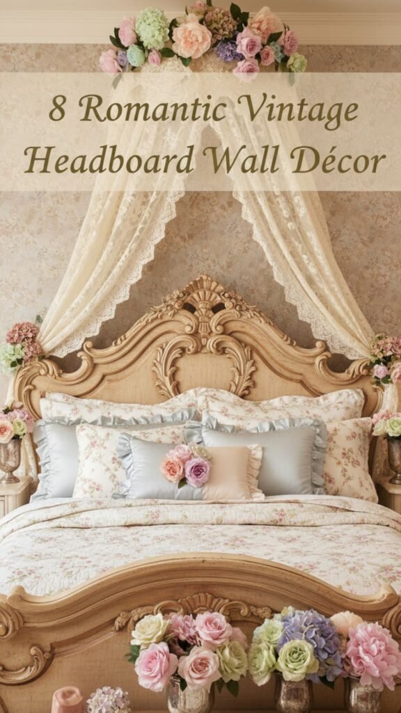 1. 8 Romantic Vintage Headboard Wall Décor Ideas
