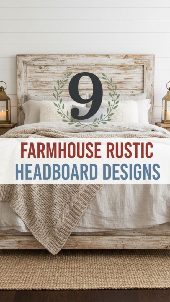 1. 9 Farmhouse Rustic Headboard Designs You’ll Love