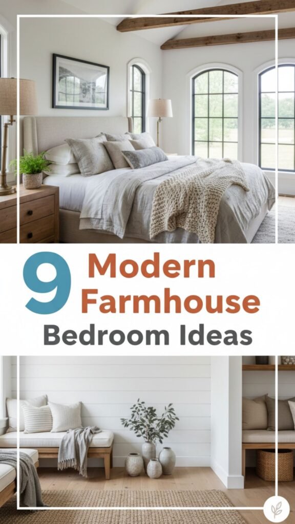 1. 9 Modern Farmhouse Bedroom Ideas That Feel Homey