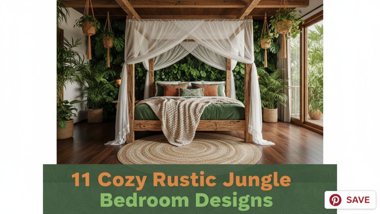 11 Cozy Rustic Jungle Bedroom Designs for Nature Lovers
