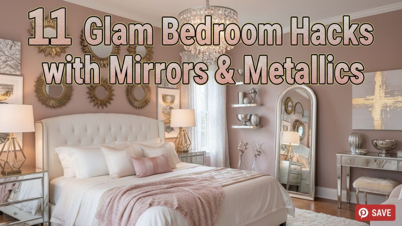 11 Glam Bedroom Hacks with Mirrors & Metallics
