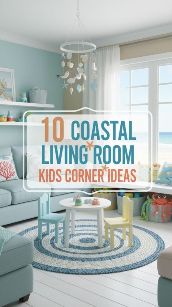 1. 10 Coastal Living Room Kids Corner Ideas That Feel Light & Airy