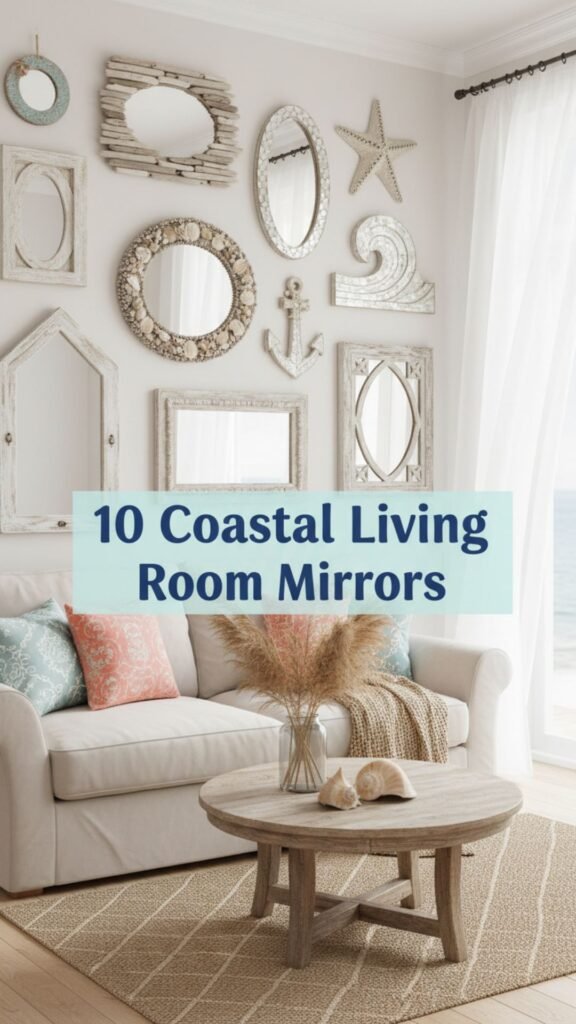1. 10 Coastal Living Room Mirrors for a Breezy, Beachy Feel