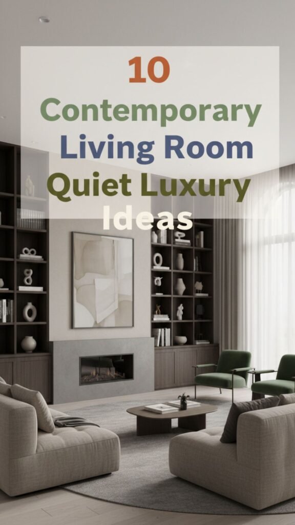 1. 10 Contemporary Living Room Quiet Luxury Ideas for a Polished Home