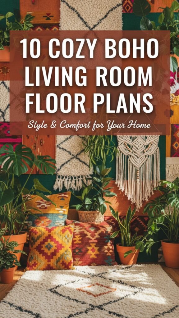 1. 10 Cozy Boho Living Room Floor Plans That Will Inspire Your Home
