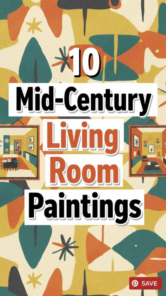 1. 10 Mid-Century Living Room Paintings for Retro Vibes