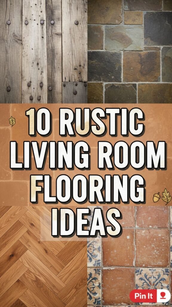 1. 10 Rustic Living Room Flooring Ideas to Bring Nature Indoors