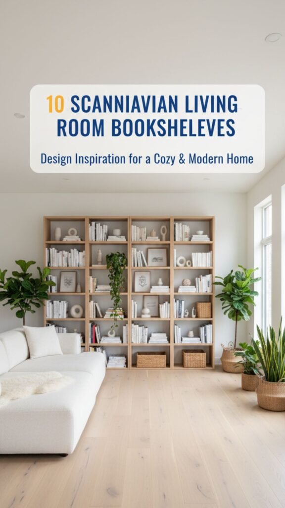1. 10 Scandinavian Living Room Bookshelves for a Bright and Minimal Look