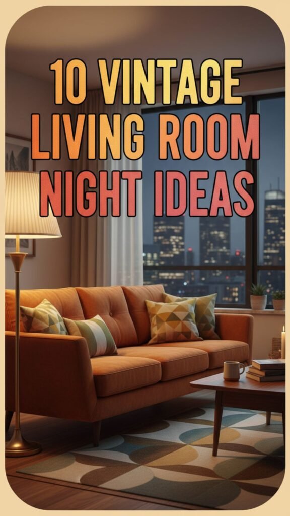 1. 10 Vintage Living Room Night Ideas That Feel Warm and Timeless