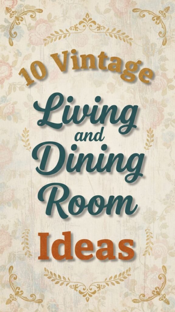 1. 10 Vintage Living and Dining Room Decor Ideas That Feel Classic