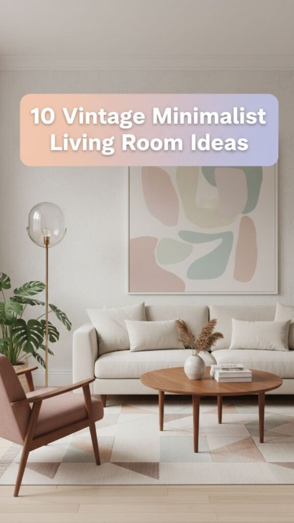 1. 10 Vintage Minimalist Living Room Ideas with Timeless Charm