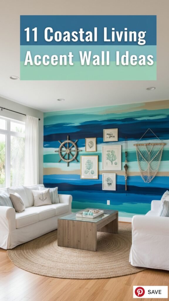 1. 11 Coastal Living Room Accent Wall Ideas for a Relaxing Beachy Vibe