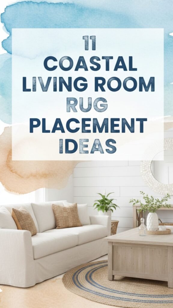 1. 11 Coastal Living Room Rug Placement Ideas for a Fresh, Relaxed Vibe