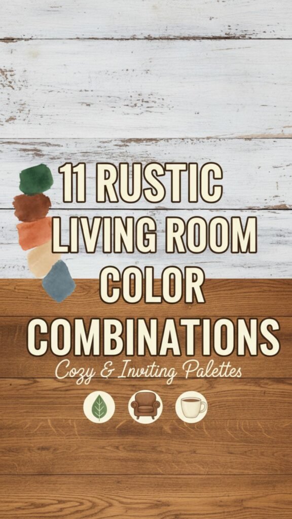 1. 11 Rustic Living Room Color Combinations That Bring Cozy Cabin Vibes