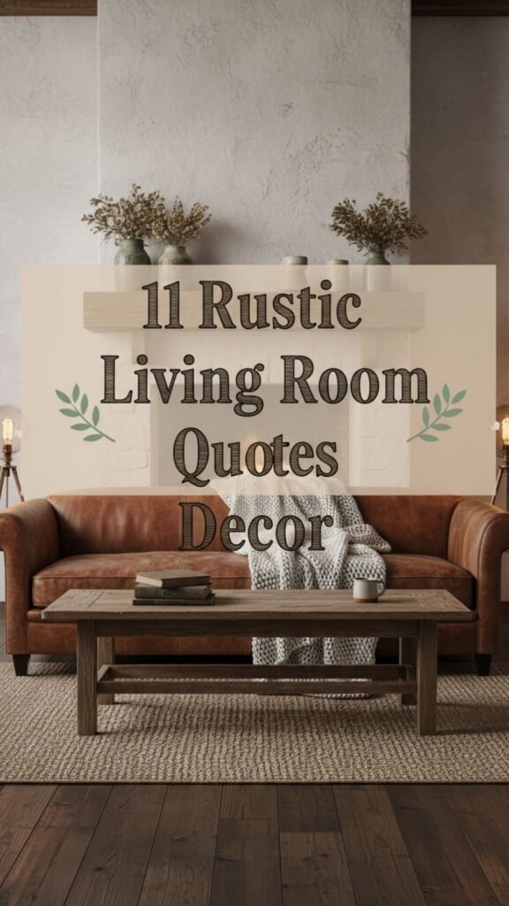 1. 11 Rustic Living Room Quotes Decor Ideas That Add Natural Character