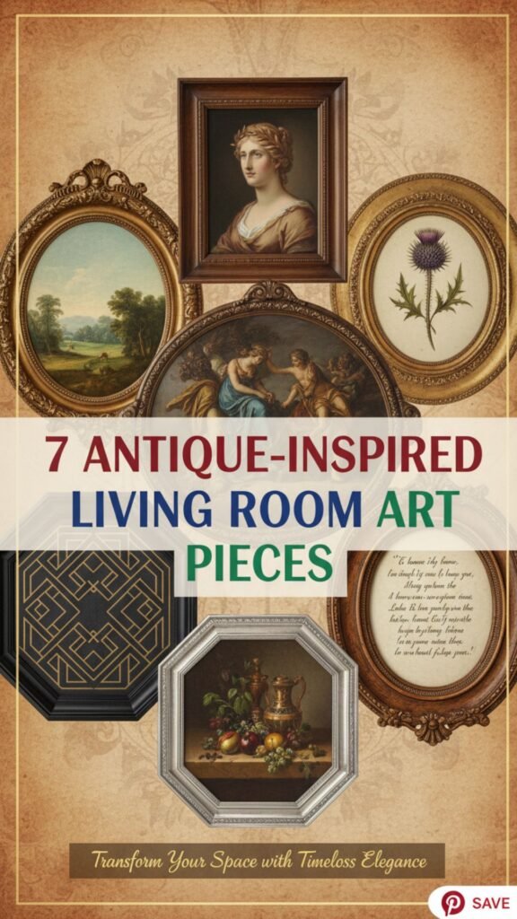 1. 7 Antique-Inspired Living Room Art Pieces for a Retro Look