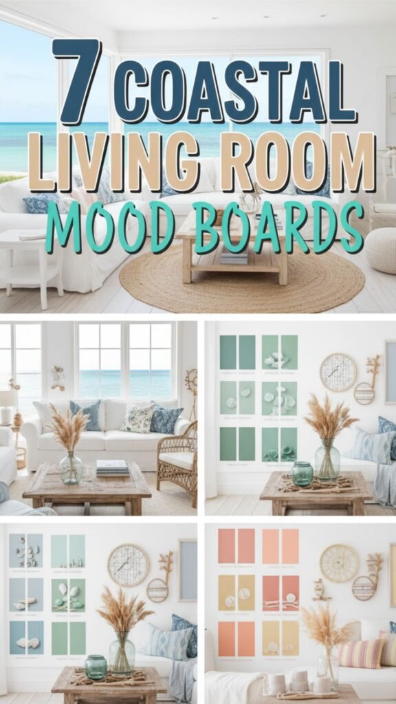 1. 7 Coastal Living Room Mood Boards for a Fresh and Breezy Atmosphere