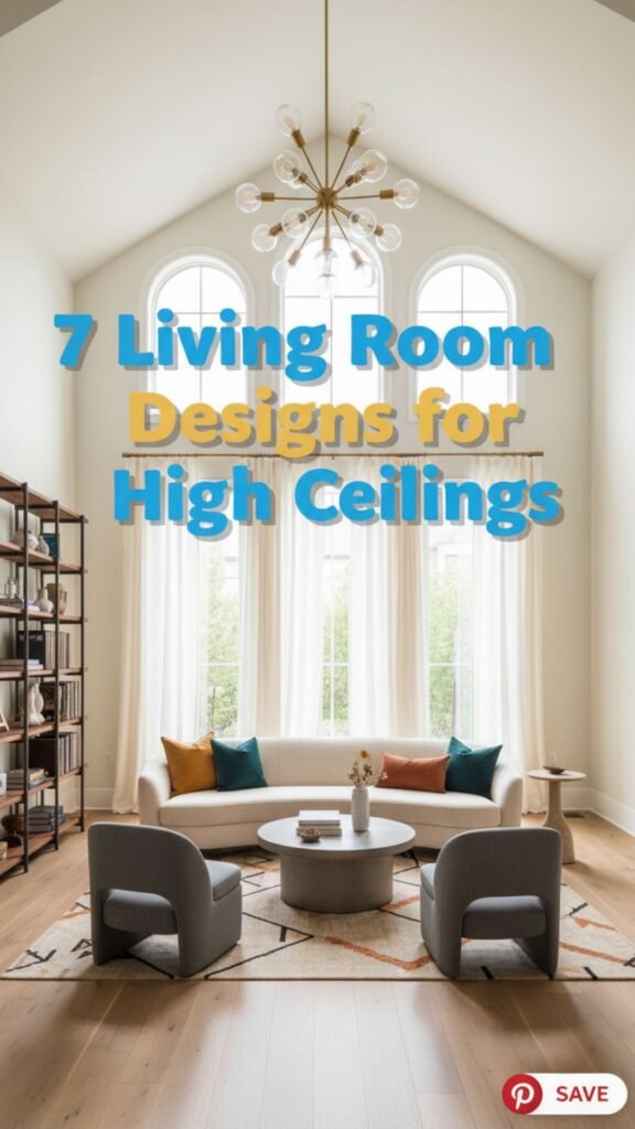 1. 7 Glamorous Living Room Designs for High Ceilings