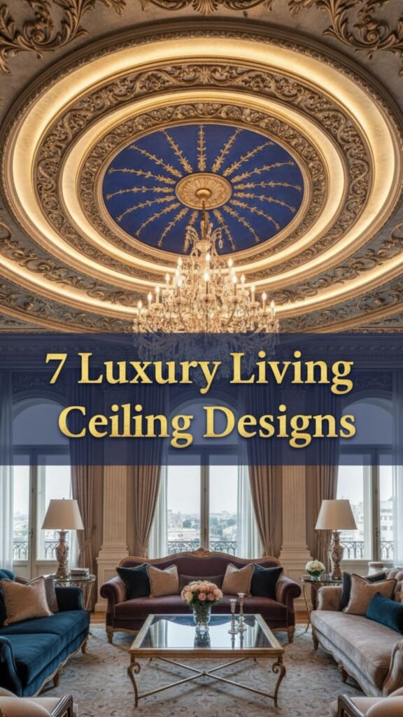 1. 7 Luxury Living Room Ceiling Designs That Look High-End