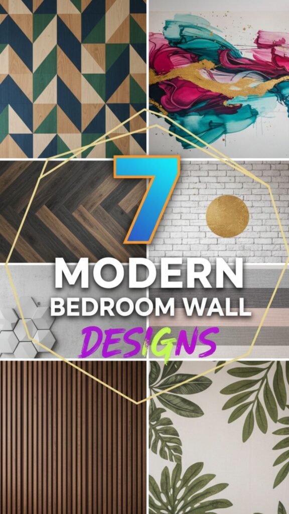 1. 7 Modern Bedroom Wall Designs That Scream Chic Minimalism