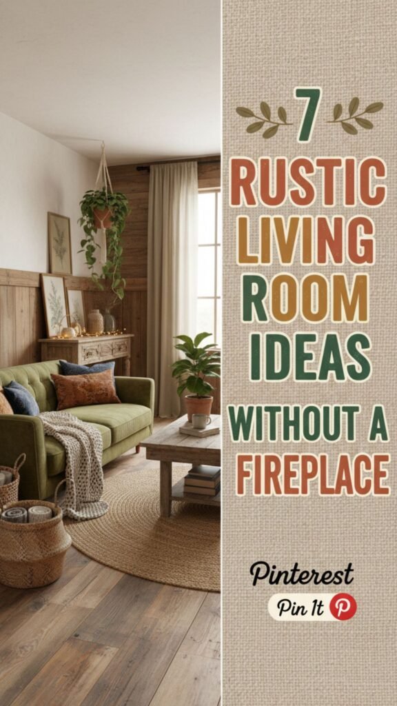 1. 7 Rustic Living Room Ideas Without a Fireplace