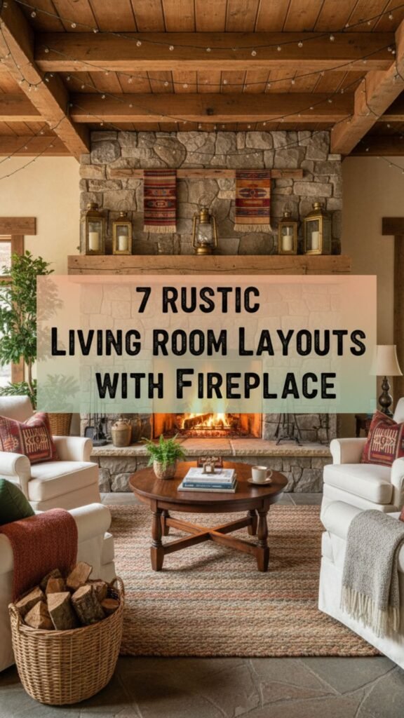 1. 7 Rustic Living Room Layouts to Make Your Fireplace the Focal Point
