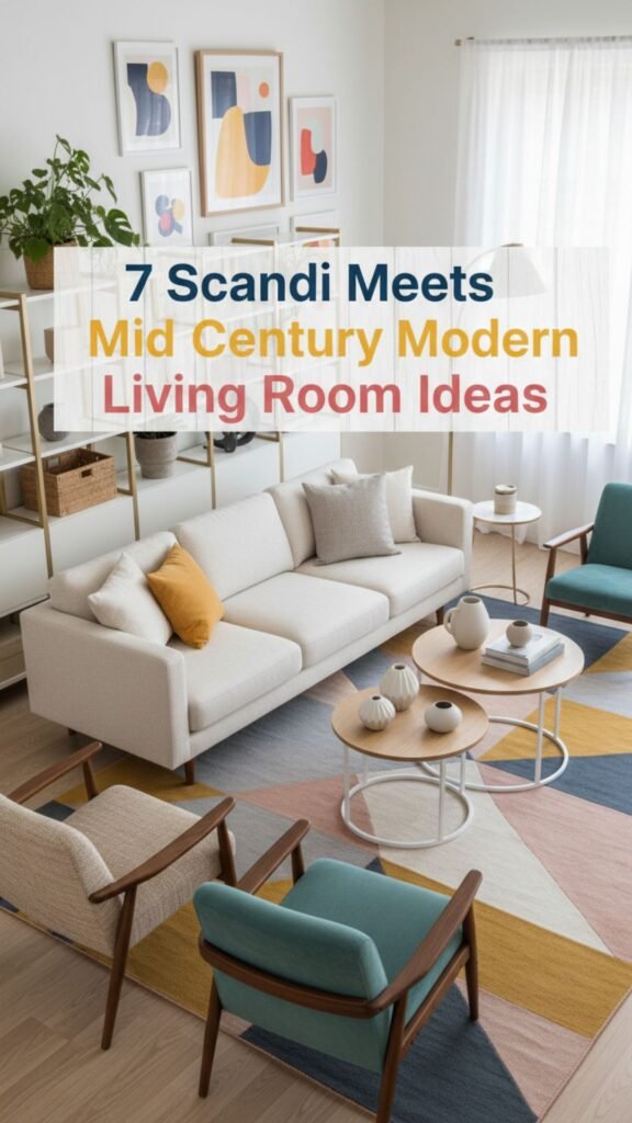 1. 7 Scandi Meets Mid Century Modern Living Room Ideas You’ll Love