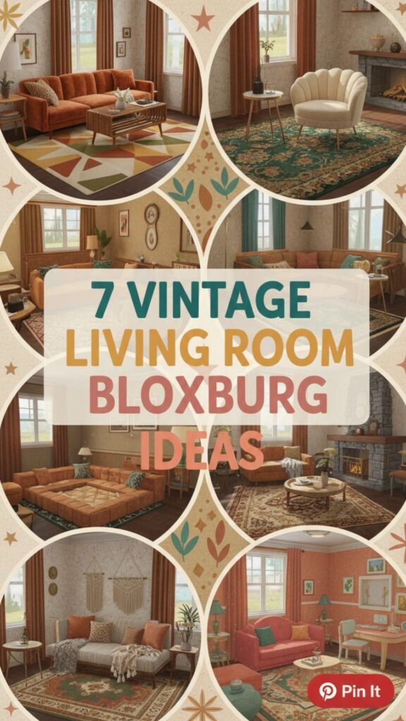 1. 7 Vintage Living Room Bloxburg Ideas With Classic Charm