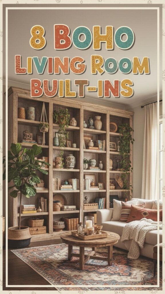 1. 8 Boho Living Room Built-Ins That Bring Warmth and Personality