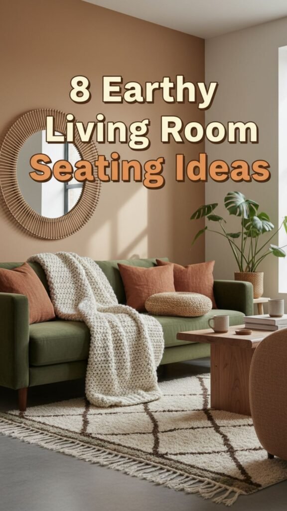 1. 8 Earthy Living Room Seating Ideas for a Natural, Grounded Feel
