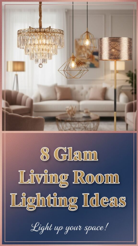 1. 8 Glam Living Room Lighting Ideas That Sparkle