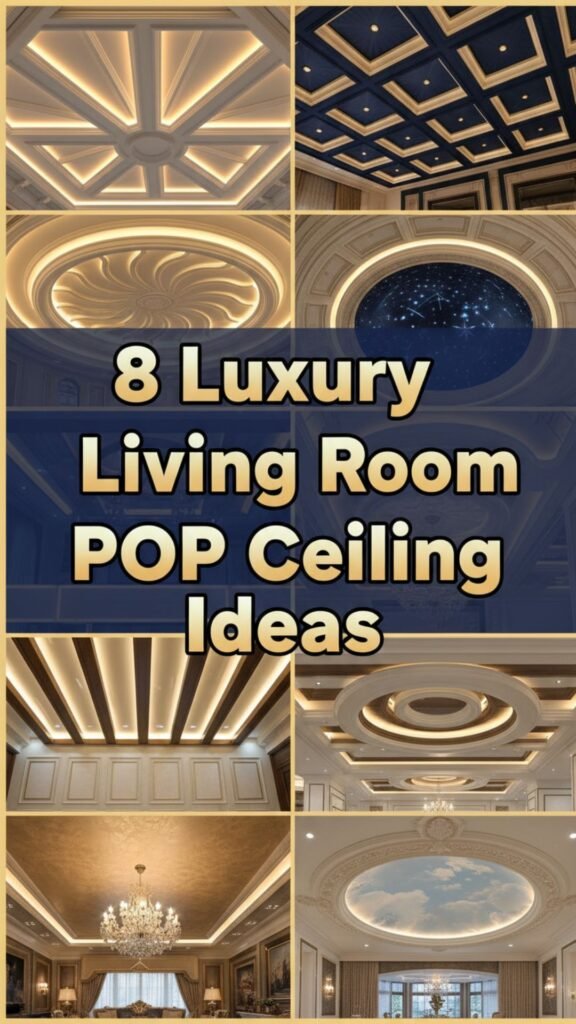 1. 8 Luxury Living Room POP Ceiling Design Ideas for a Premium Look