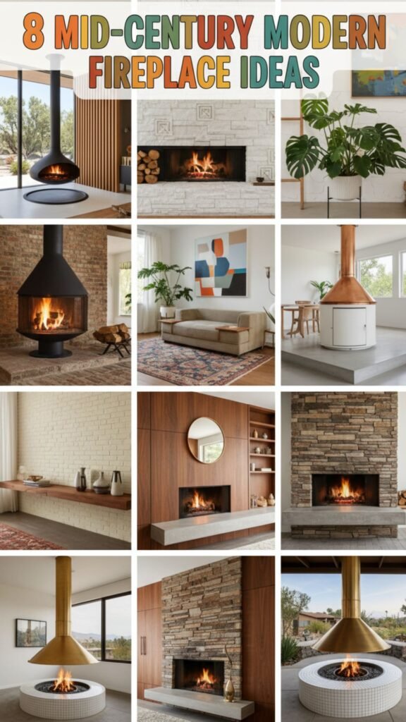 1. 8 Mid-Century Modern Fireplace Ideas to Revamp Your Living Room