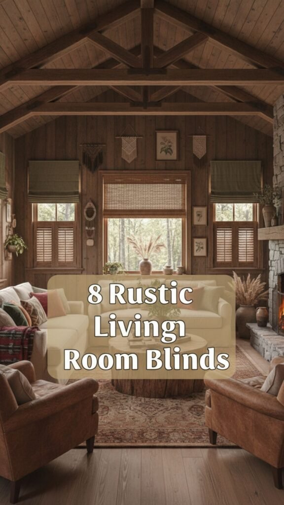 1. 8 Rustic Living Room Blinds That Create a Cozy Cabin Feel
