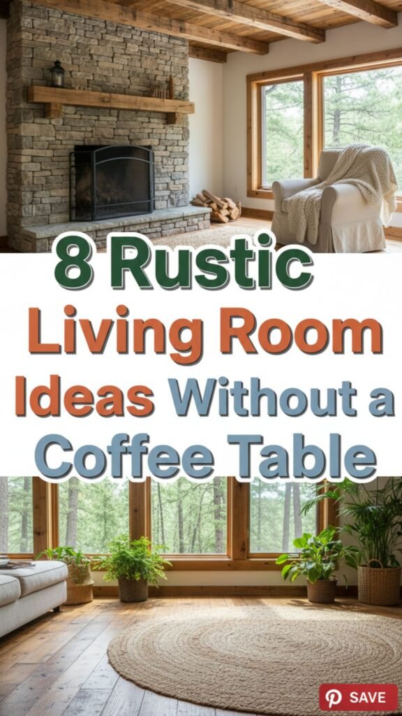 1. 8 Rustic Living Room Ideas Without a Coffee Table