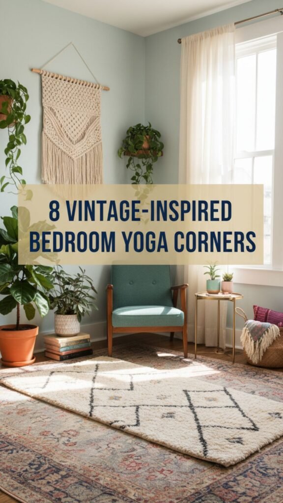 1. 8 Vintage-Inspired Bedroom Yoga Corners to Reconnect with Yourself