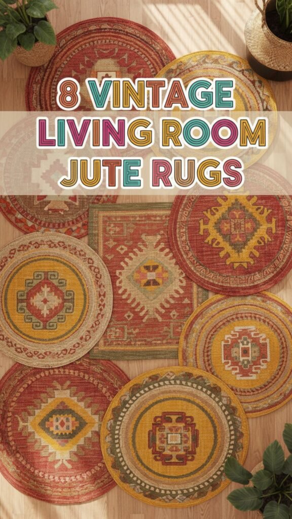 1. 8 Vintage Living Room Jute Rugs to Elevate Your Space