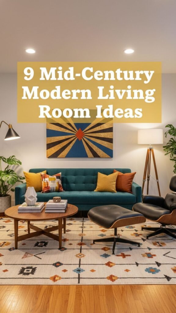 1. 9 Mid-Century Modern Living Room Murals Worth Copying