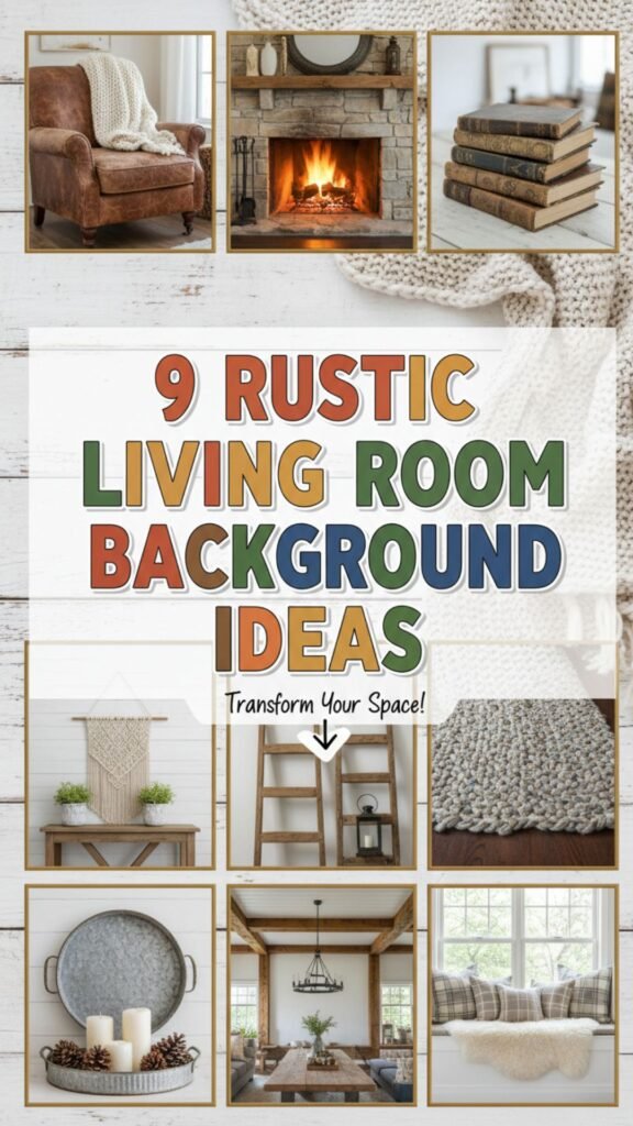 1. 9 Rustic Living Room Background Ideas That Bring Natural Charm