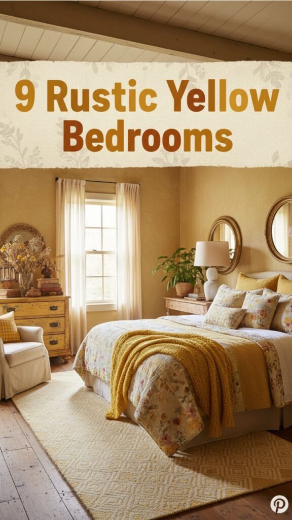 1. 9 Rustic Yellow Bedrooms That Feel Like Home