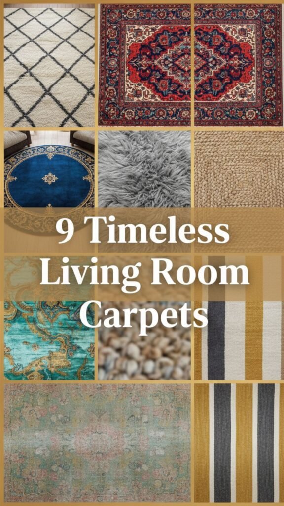 1. 9 Timeless Living Room Carpets to Add Character
