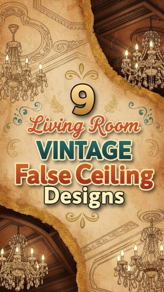 1. 9 Vintage False Ceiling Designs to Transform Your Living Room