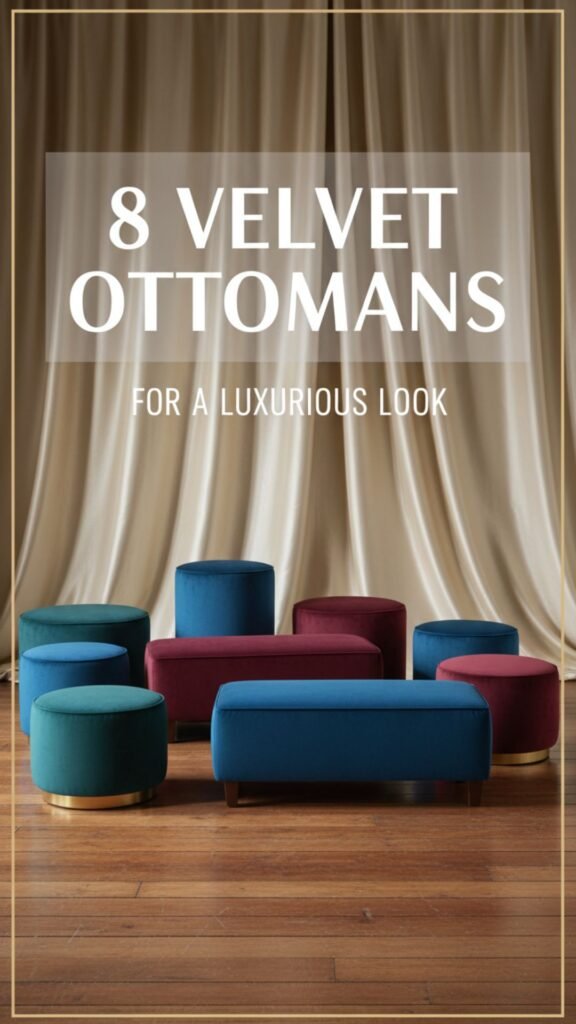 1. Top 8 Velvet Ottomans for a Luxurious Living Room Look
